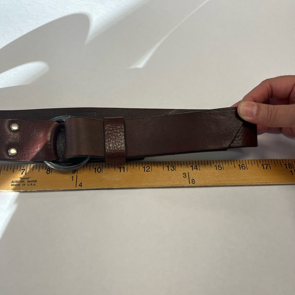 Mossimo Brown Leather Adjustable Belt Sz. M‎ - Picture 4 of 5